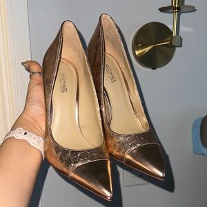 Michael Kors Bronze Pointed Toe Heels